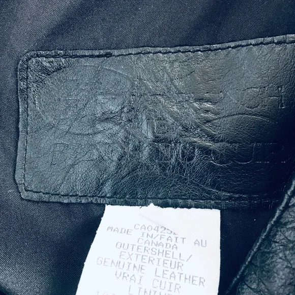 Genuine black Leather Pants - size 4 - Picture 5 of 6